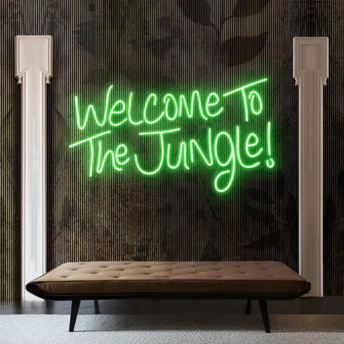 Welcome To The Jungle LED Neon Sign - Custom Promo Now - UK