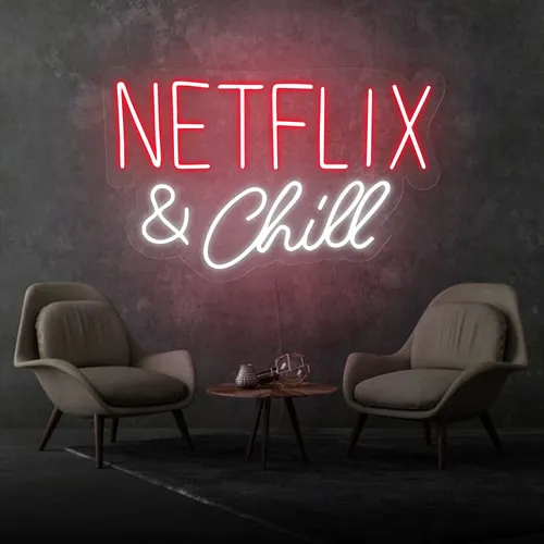 Netflix and Chill Neon Sign - Custom Promo Now - UK