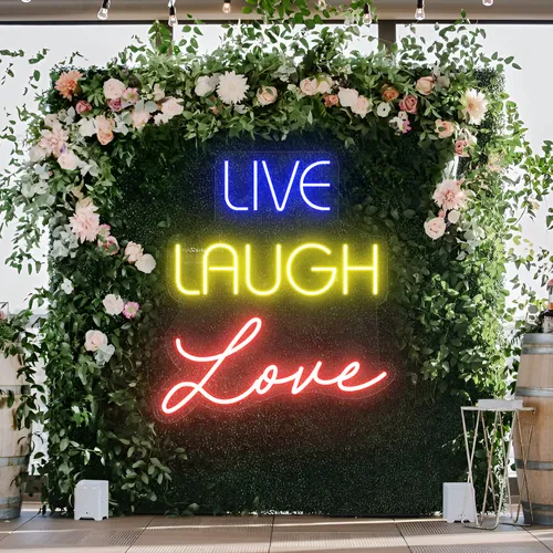 Live Laugh Love Neon Sign - Custom Promo Now - UK