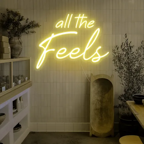 All The Feels Neon Sign - Custom Promo Now - UK