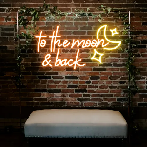 To the Moon and Back Neon Sign - Custom Promo Now - UK