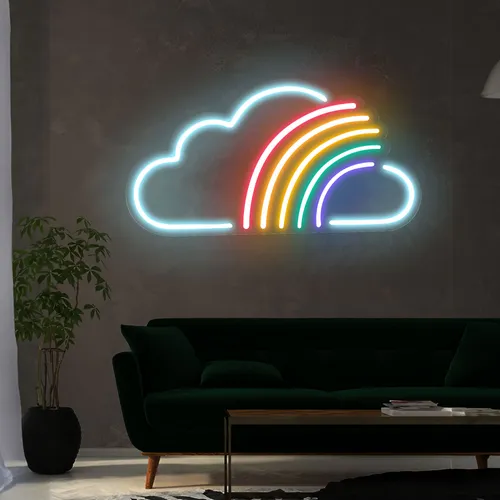 Rainbow Neon Sign - Custom Promo Now - UK