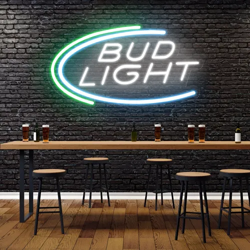 Bud Light Neon Sign - Custom Promo Now - UK