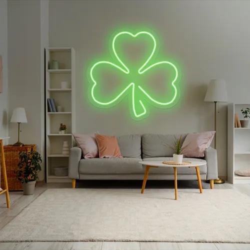 Green Clover Neon Sign - Custom Promo Now - UK