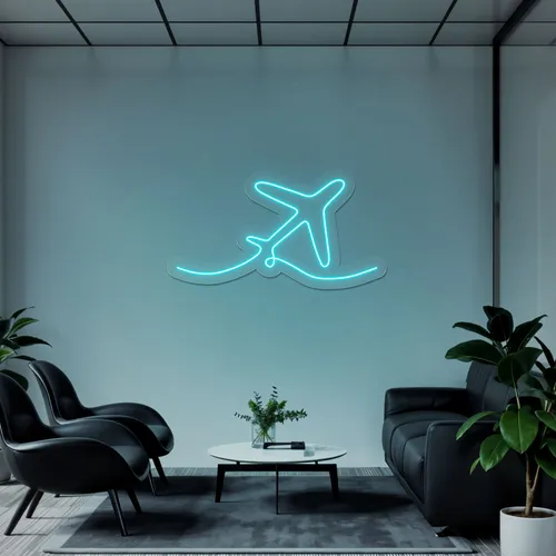 Airplane Neon Sign - Custom Promo Now - UK