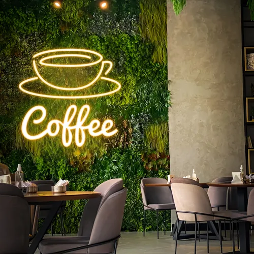 Brew & Glow Coffee Neon Sign - Custom Promo Now - UK