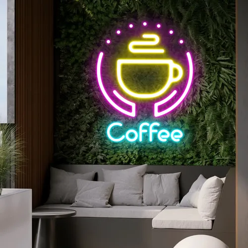 Captivating Coffee Neon Sign - Custom Promo Now - UK