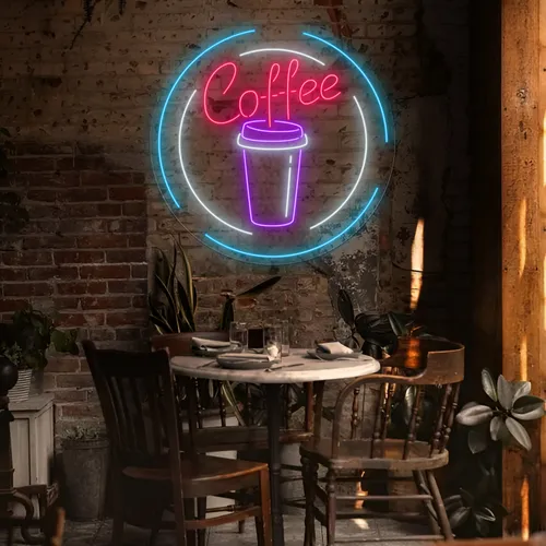 Custom Coffee Cup Neon Sign - Custom Promo Now - UK