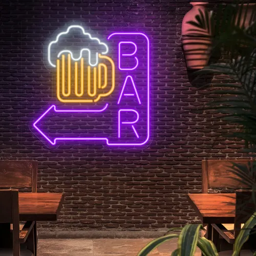Beer Jug Bar Neon Sign - Custom Promo Now - UK
