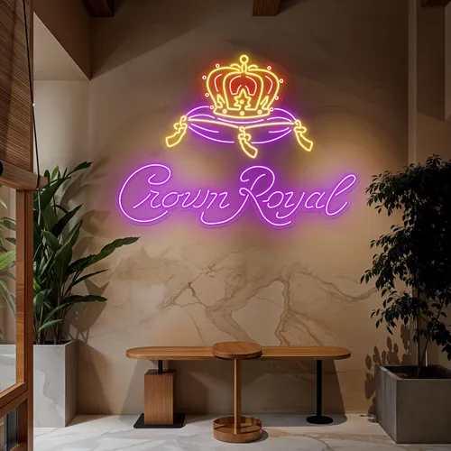 Crown Royal Neon Sign - Custom Promo Now - UK