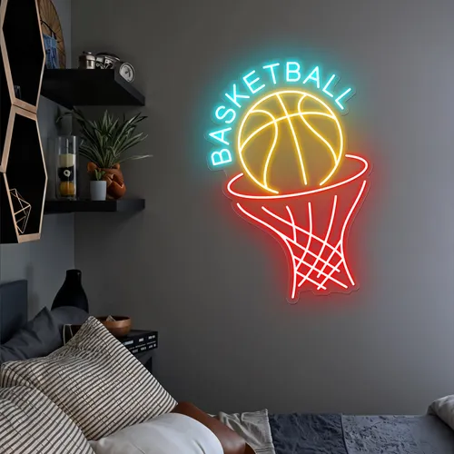 Basketball Neon Sign - Custom Promo Now - UK