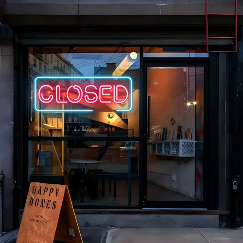 Closed Neon Sign - Custom Promo Now - UK