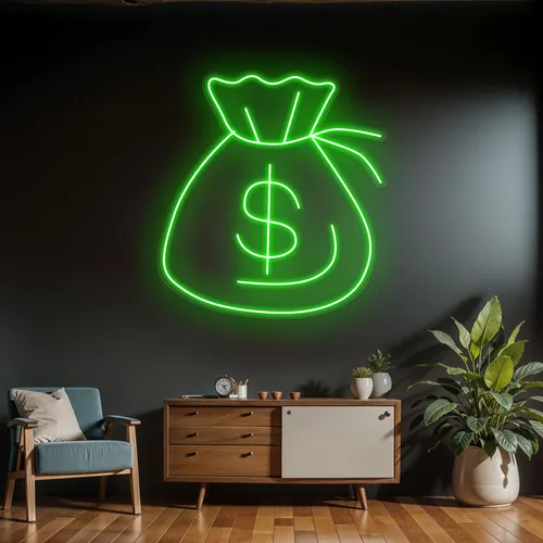 Neon Money Sign - Custom Promo Now - UK