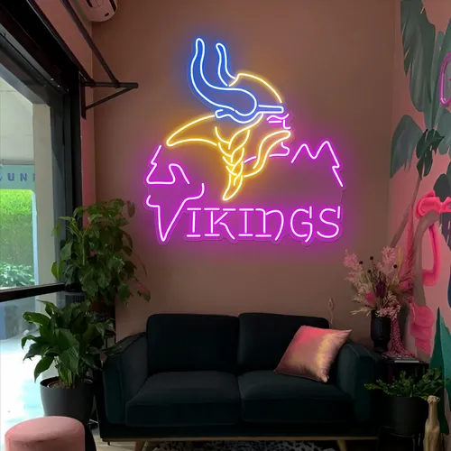 Vikings Neon Sign - Custom Promo Now - UK