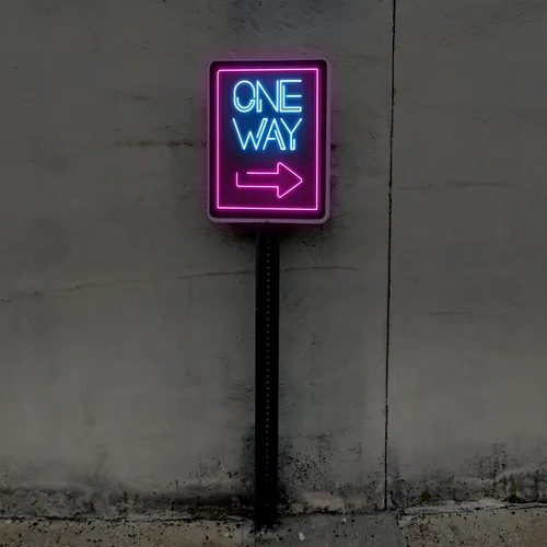One Way Neon Sign - Custom Promo Now - UK