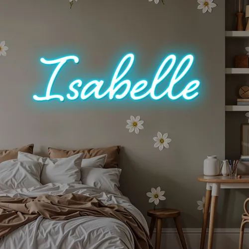 Isabelle Neon Sign - Custom Promo Now - UK
