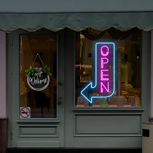 Doorway Open Neon Sign - Custom Promo Now - UK