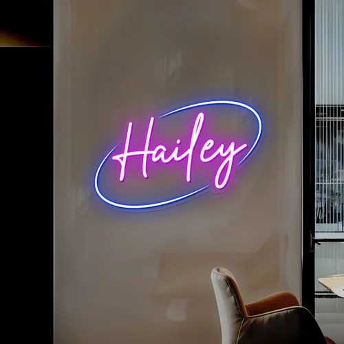 Hailey Neon Sign - Custom Promo Now - UK