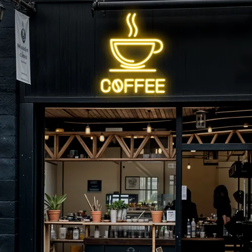 Coffee Bliss Neon Sign - Custom Promo Now - UK