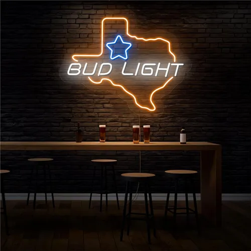 Old West Bud Light Neon Sign - Custom Promo Now - UK
