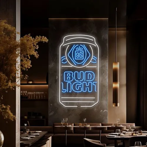 In Can Bud Light Neon Sign - Custom Promo Now - UK