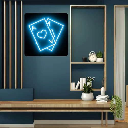 Ace in Black Neon Sign - Custom Promo Now - UK