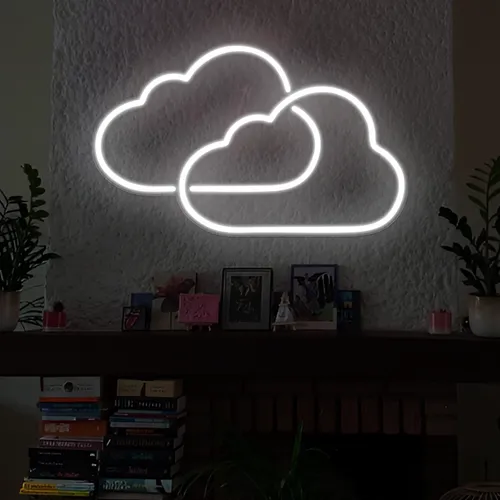 Twin Cloud Neon Signs - Custom Promo Now - UK