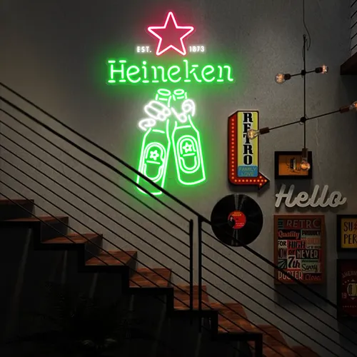 Heineken Neon Signs - Custom Promo Now - UK