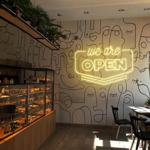 Vibrant Open Neon Sign - Custom Promo Now - UK