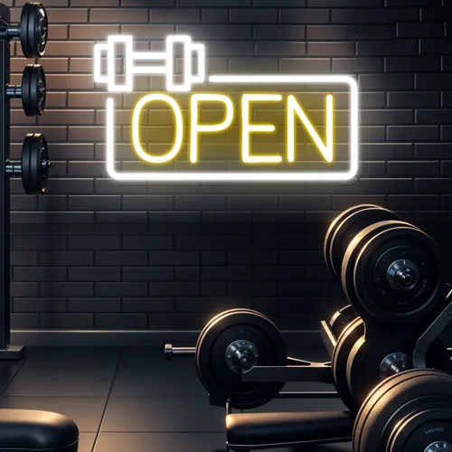 Bold Open Neon Sign - Custom Promo Now - UK