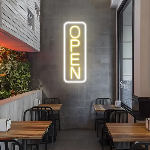Classic Open Neon Sign - Custom Promo Now - UK
