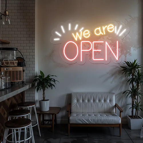Eye-Catching Open Neon Sign - Custom Promo Now - UK