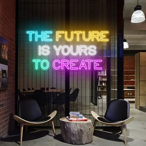 Limitless The Future is Yours to Create Neon Sign - Custom Promo Now - UK