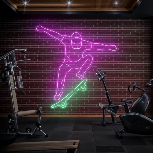 Skater Glow Neon Sign - Custom Promo Now - UK