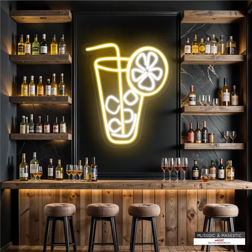 Tropical Glass Neon Sign - Custom Promo Now - UK