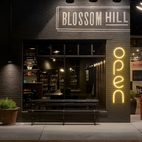 Open Vertical Neon Sign - Custom Promo Now - UK
