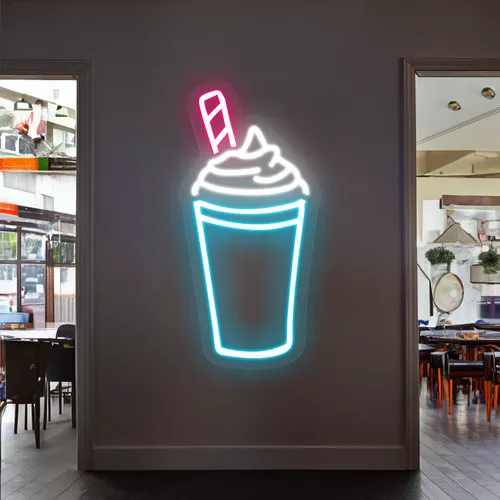 Fizz Glass Neon Sign - Custom Promo Now - UK