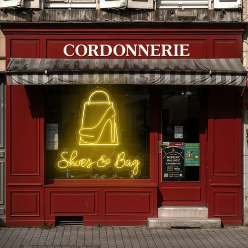 Shoe Bag Window Neon Sign - Custom Promo Now - UK