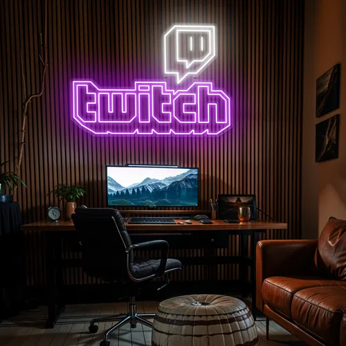 Twitch Gaming Room Neon Sign - Custom Promo Now - UK