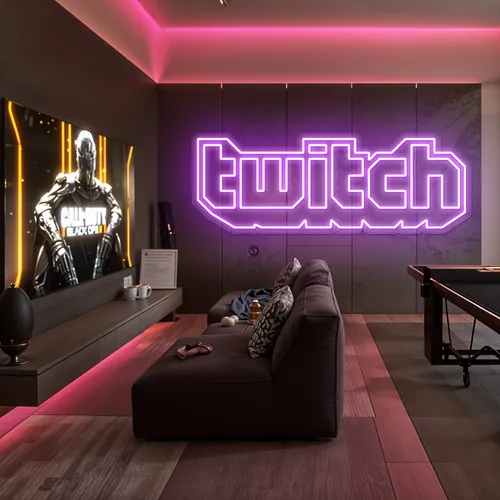 Twitch Streamer Neon Sign - Custom Promo Now - UK