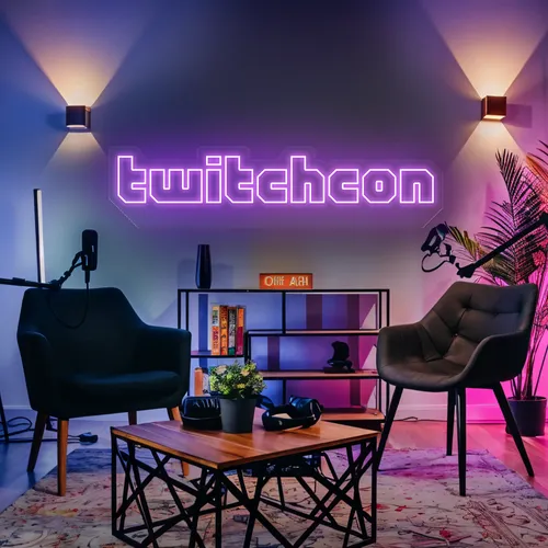 TwitchCon Gamer Lounge Neon Sign - Custom Promo Now - UK