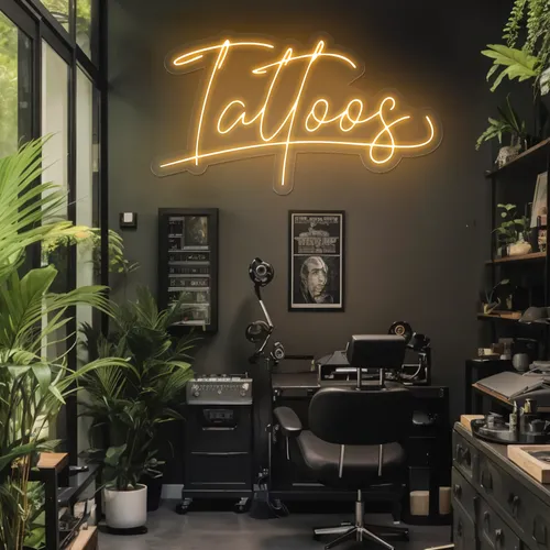 Glow Ink Tattoos Neon Sign - Custom Promo Now - UK