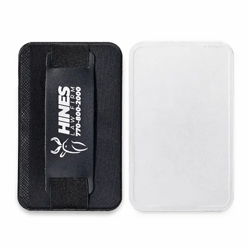 Leather Phone Wallet with Hand Grip - Custom Promo Now - UK