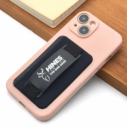 Leather Phone Wallet with Hand Grip - Custom Promo Now - UK