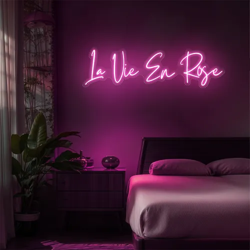 La Vie En Rose Neon Sign - Custom Promo Now - UK