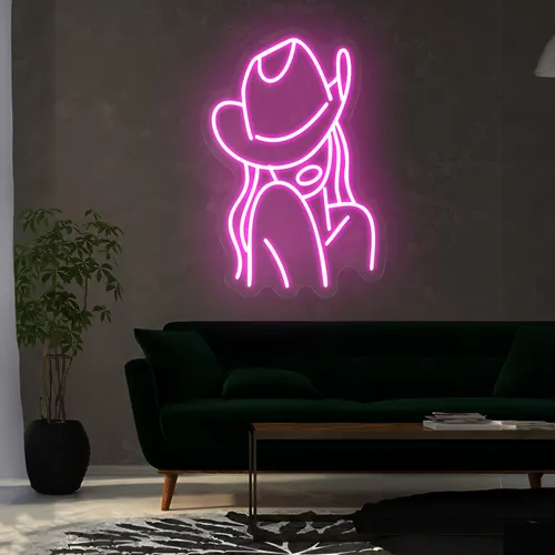 Mini Cowgirl Neon Sign - Custom Promo Now - UK