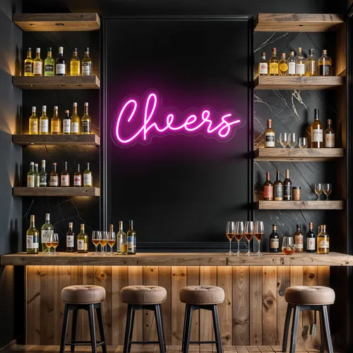 Mini Cheers Neon Sign - Custom Promo Now - UK