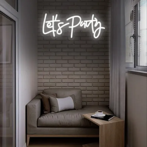 Mini Lets Party Neon sign - Custom Promo Now - UK