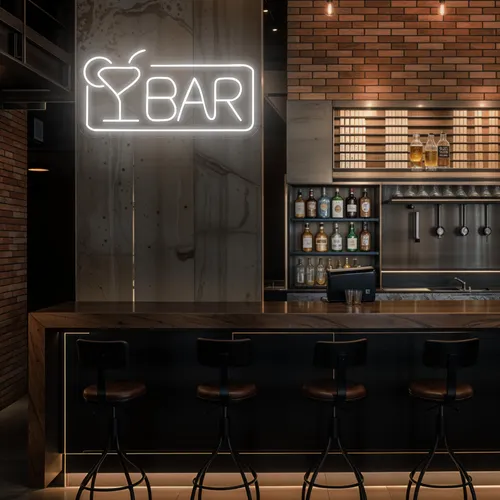 Bar Neon Sign - Custom Promo Now - UK