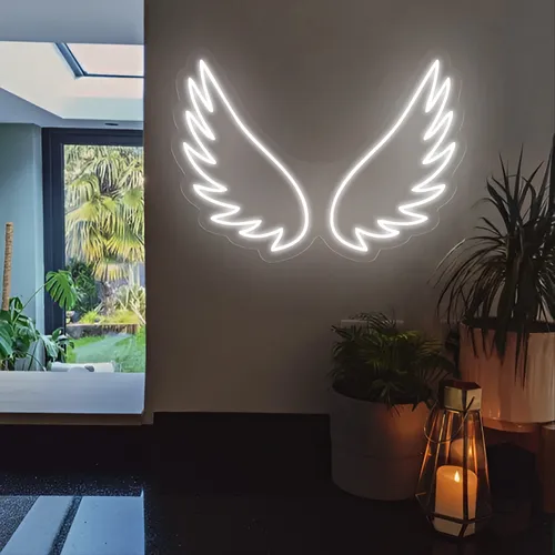 Angel Wings Neon Sign - Custom Promo Now - UK